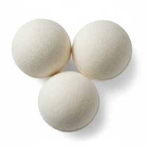 Eco-Friendly Wool Dryer Balls in Natural Cream (Set of 3)